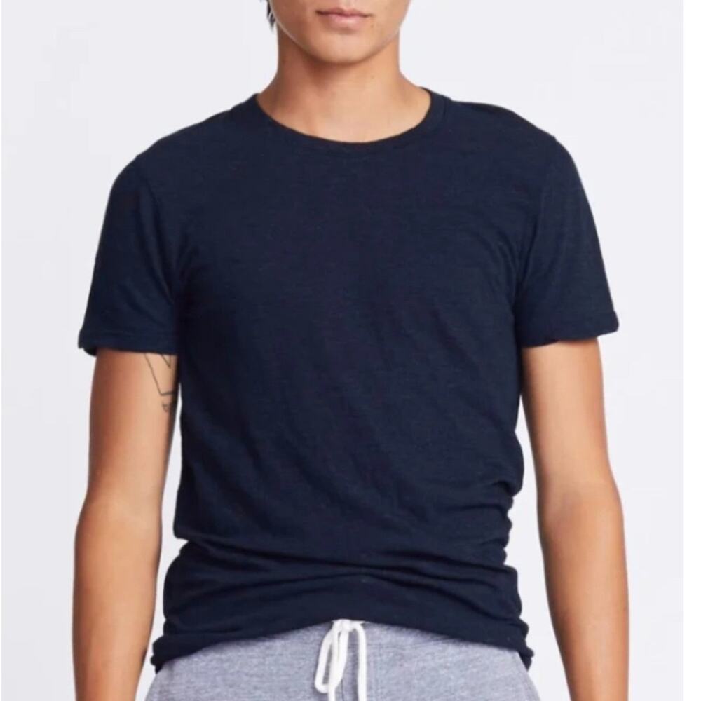 MONROW Men's Crew Neck Tee – Inca Blue – XL